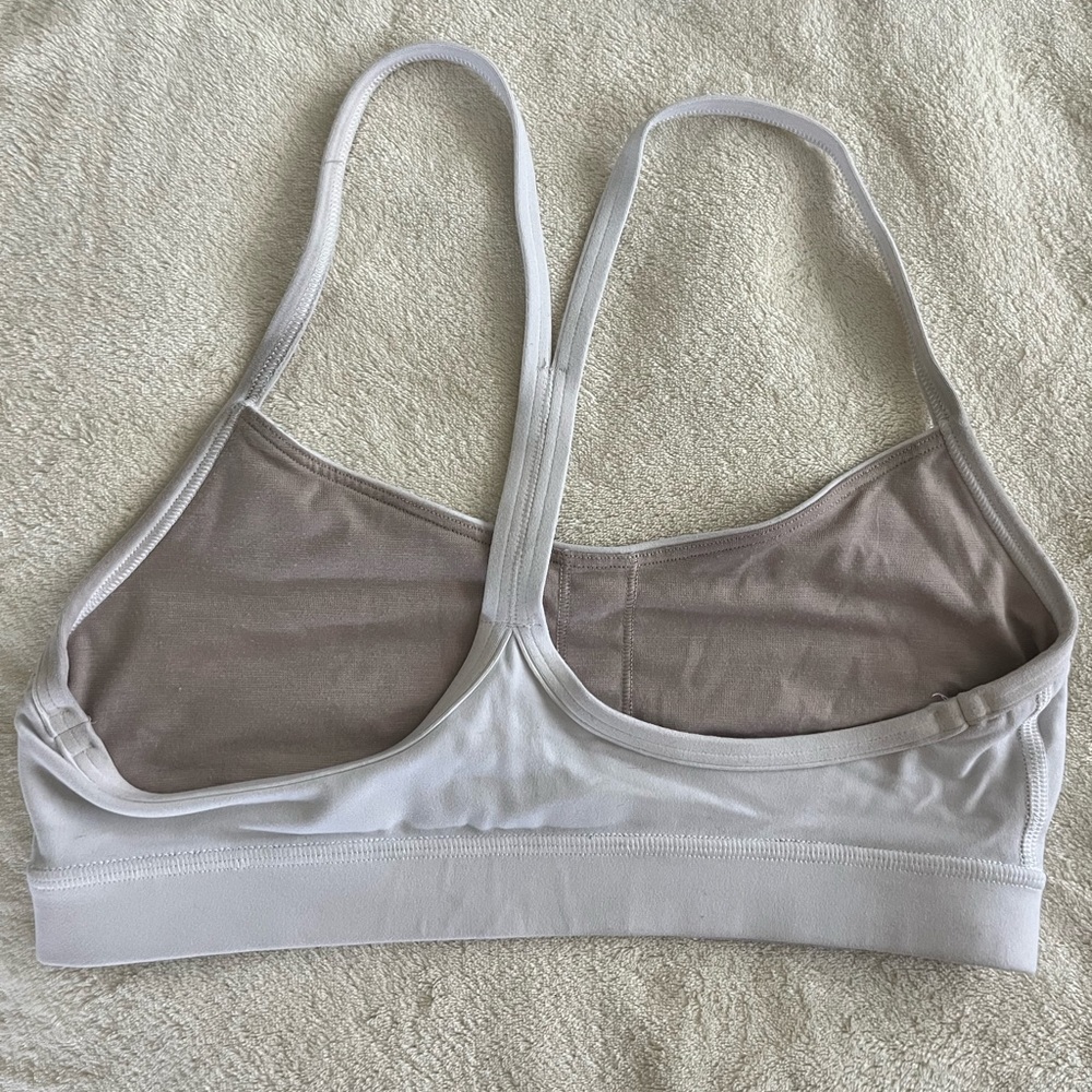White Lululemon sports bra